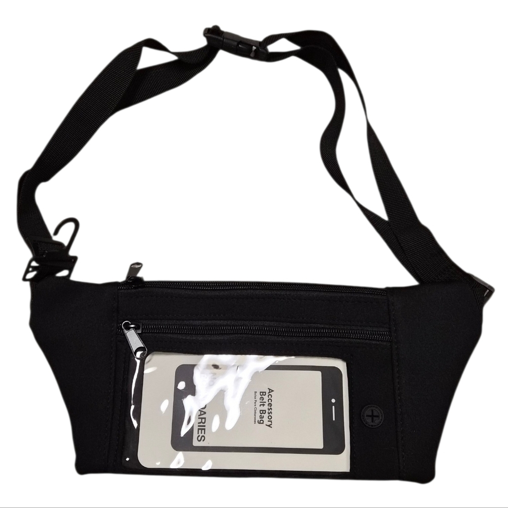 Unisex Black Belt Bag / Fanny Pack